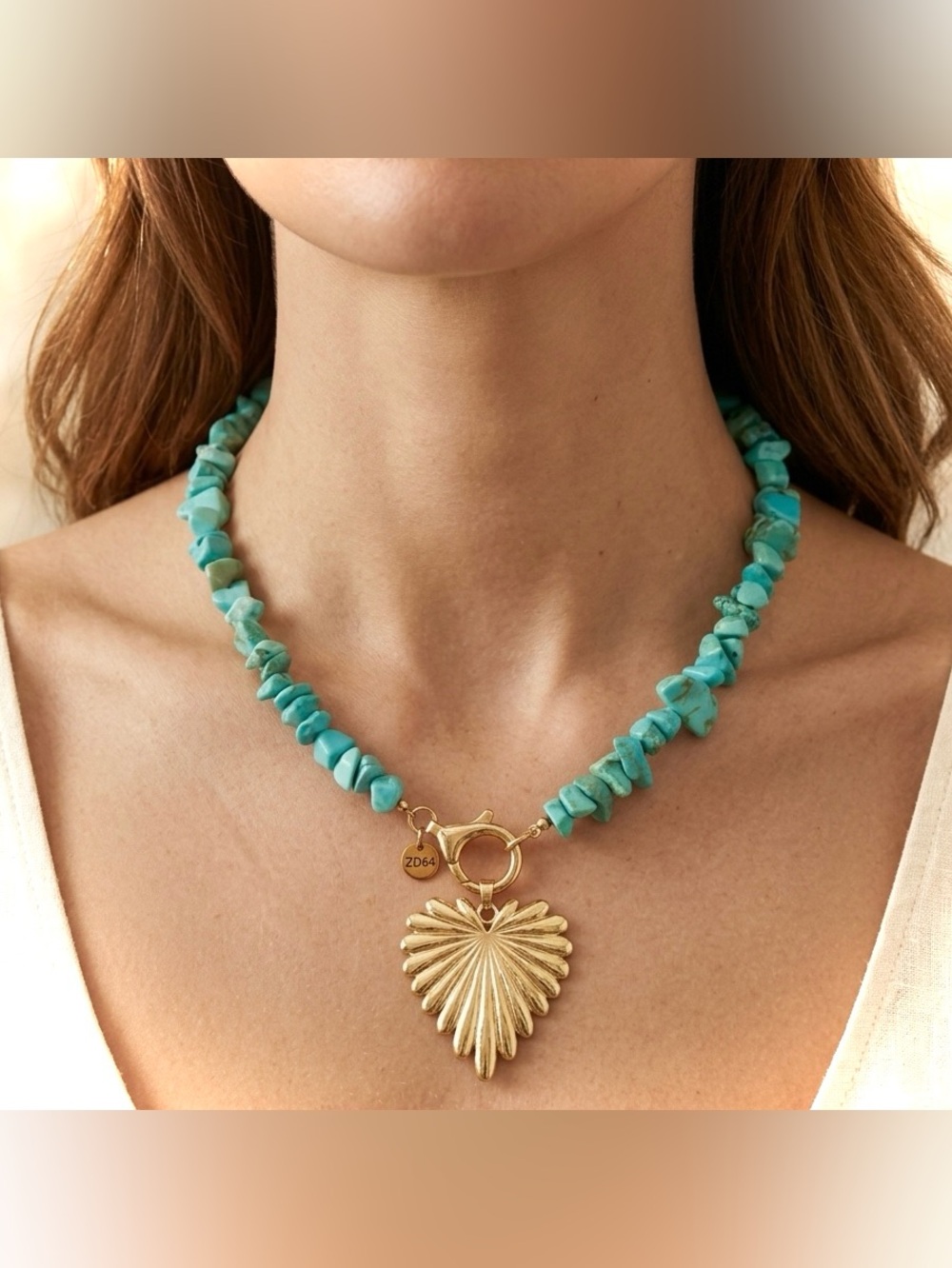 NWT Artisan Turquoise Necklace w/ Removable Pendant